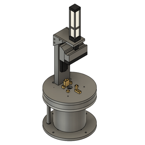 Mechanical part: knurled shaft with keyway — CAD render