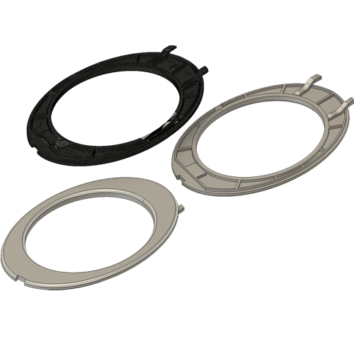 Electronics CAD assembly with detailed connector housing