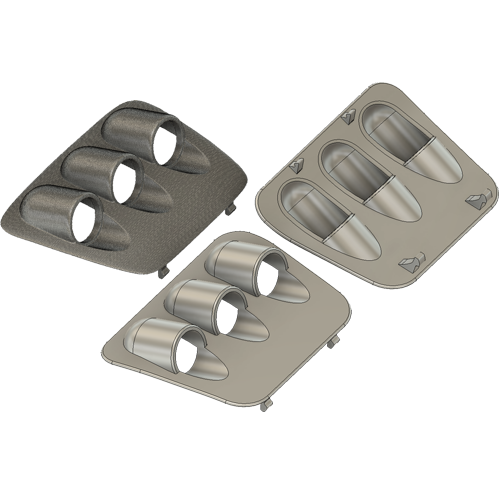 Automotive component with mounting bracket — CAD