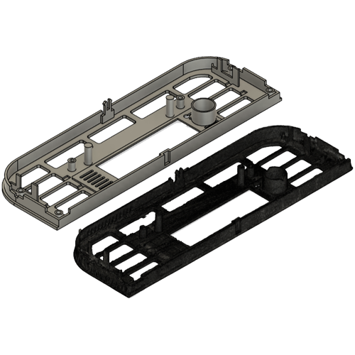 Electronics CAD assembly with detailed connector housing