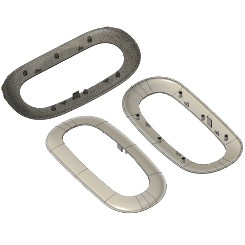 Electronics CAD assembly with detailed connector housing