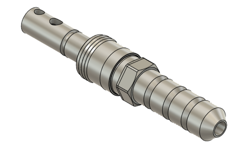 Reverse engineered metal part from scan data