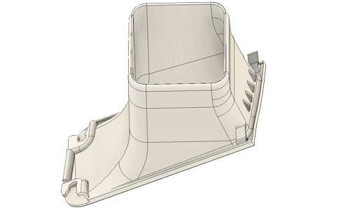 Reverse engineered metal part from scan data